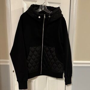 SOIA & KYO Quilted Full Zip Down Hoodie
